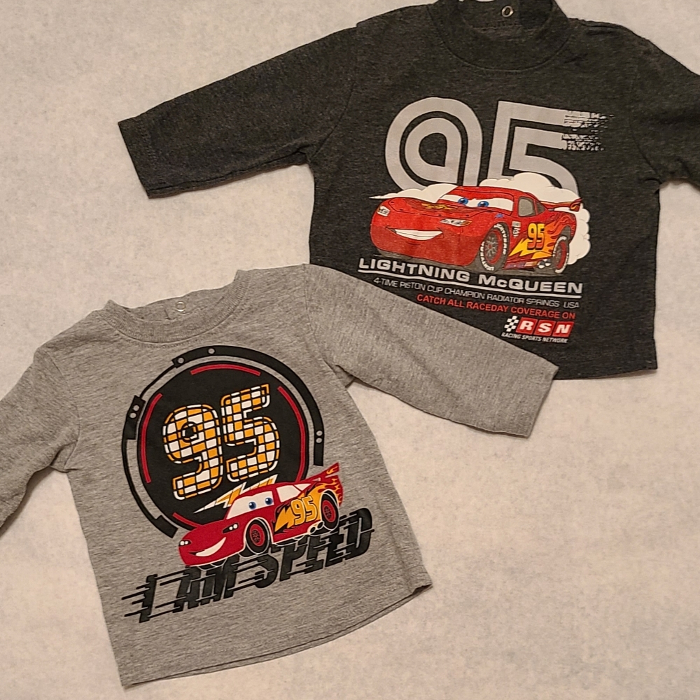 Set of two Disney Cars long sleeved tee shirts